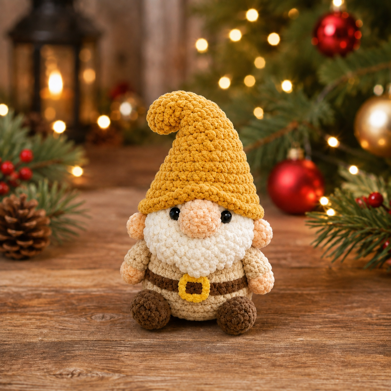 Handmade Crochet Christmas Gnome Plushie Collection | Festive Winter Amigurumi Stuffed Toy Set