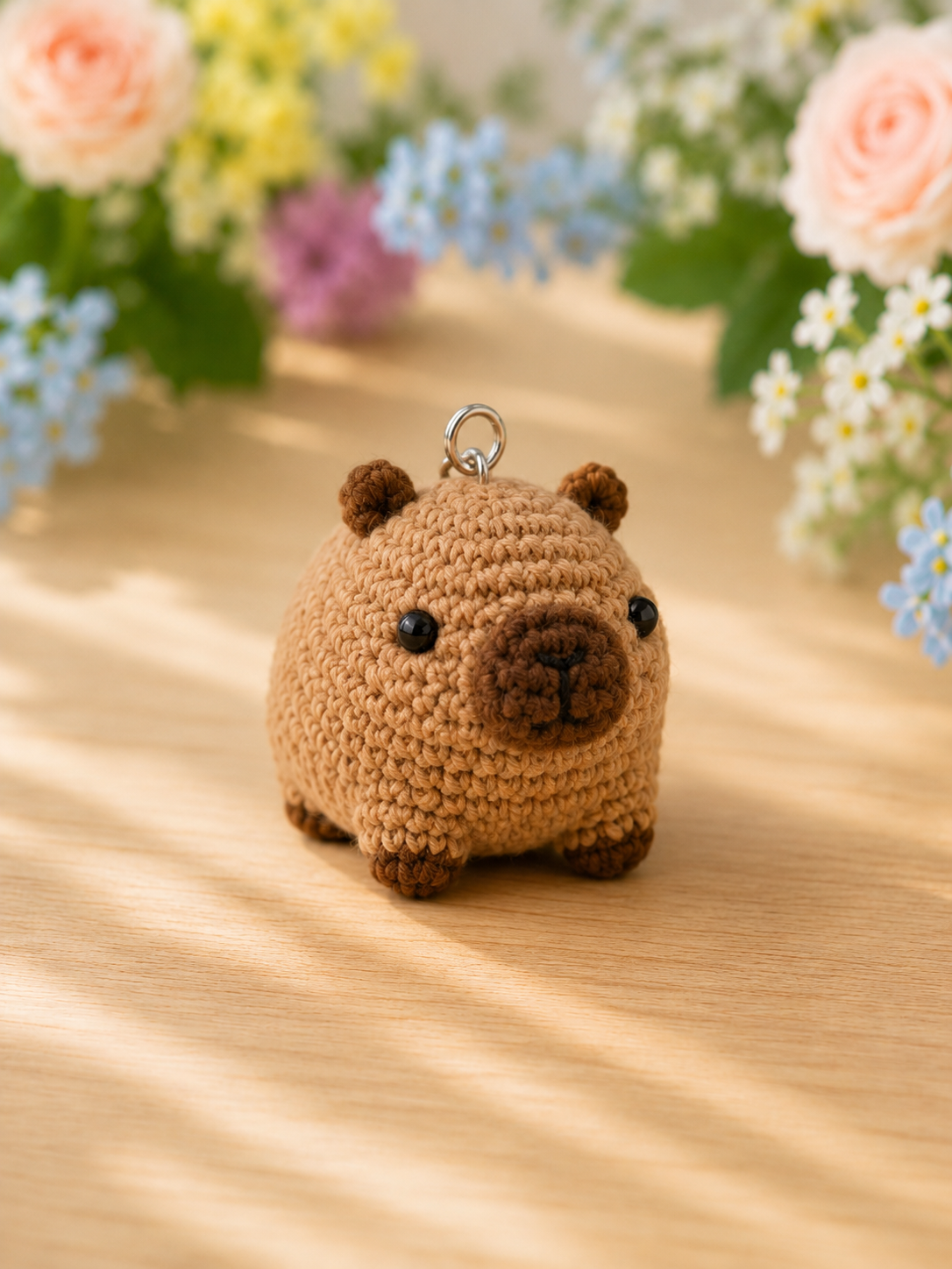 Festive Crochet Capybara Keychain Collection (12 Designs) | Handmade Amigurumi Bag Charm & Keyring