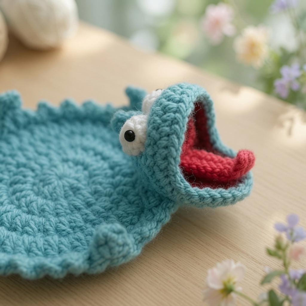 Funny Squashed Animal Crochet Coasters | Flattened Amigurumi Mug Rugs