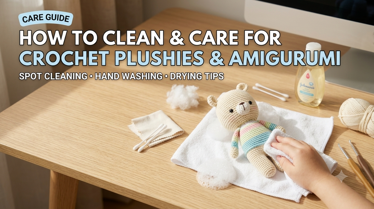 How to Clean and Care for Your Handmade Crochet Plushies (Amigurumi Care Guide)