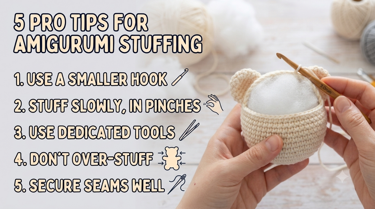 5 Essential Tips for Firm, Evenly Stuffed Amigurumi Without Fiberfill Leakage