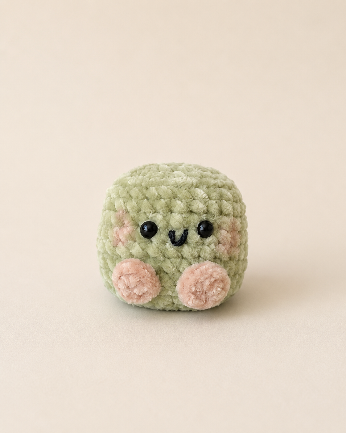 Cute Crochet Marshmallow Mochi Plush Set | Handmade Amigurumi Kawaii Desk Pet