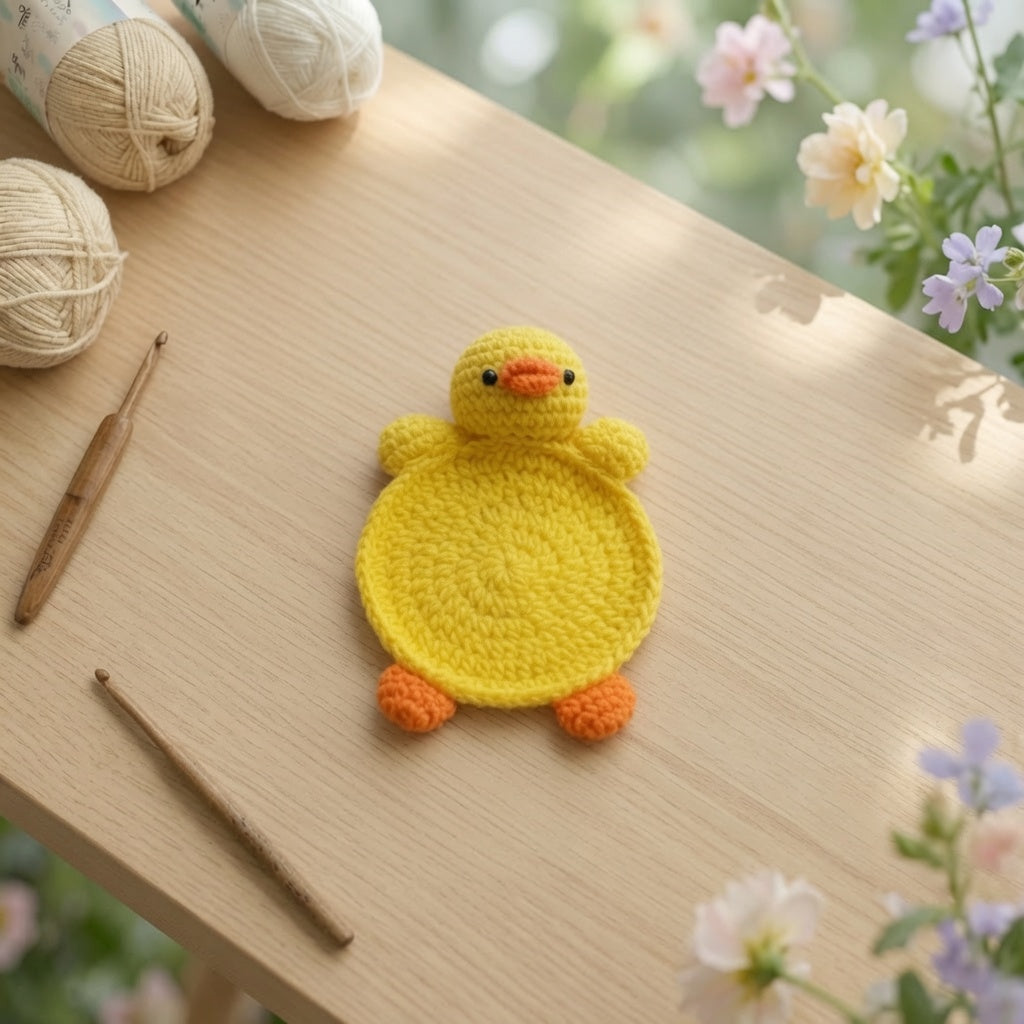 Funny Squashed Animal Crochet Coasters | Flattened Amigurumi Mug Rugs