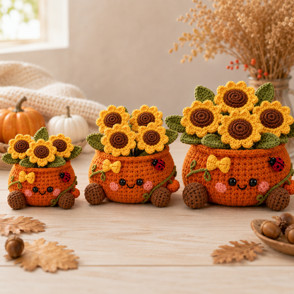 Handmade Crochet Halloween Cat in Pumpkin Car Hanging Ornament | Spooky-Cute Mirror Charm