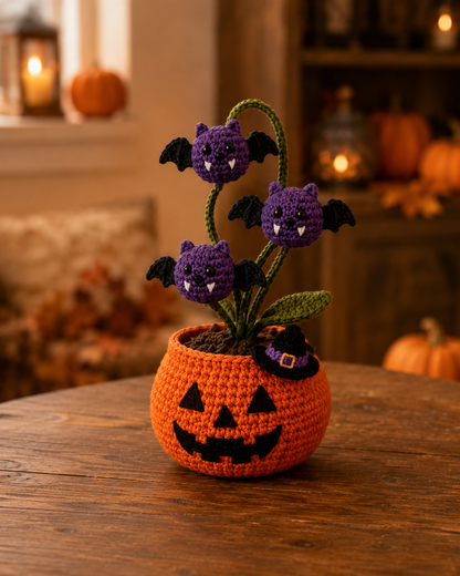 Handmade Crochet Bat Car Hanging Ornament | Spooky-Cute Halloween Auto Decor