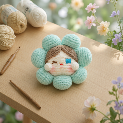 Handmade Crochet Flower Doll Plushie Collection | Soft Velvet Amigurumi Floral Fairy Toy