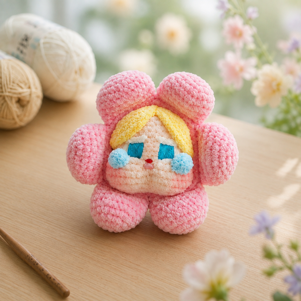 Handmade Crochet Flower Doll Plushie Collection | Soft Velvet Amigurumi Floral Fairy Toy