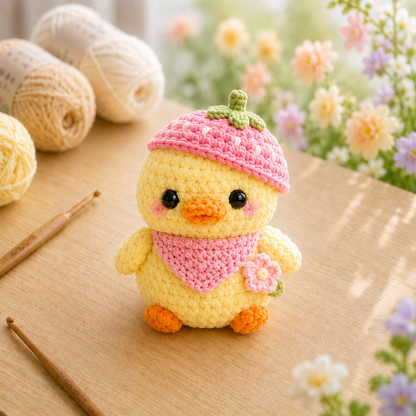 Handmade Crochet Spring Duckling Plushie Collection | Soft Milk Cotton Amigurumi Stuffed Animal