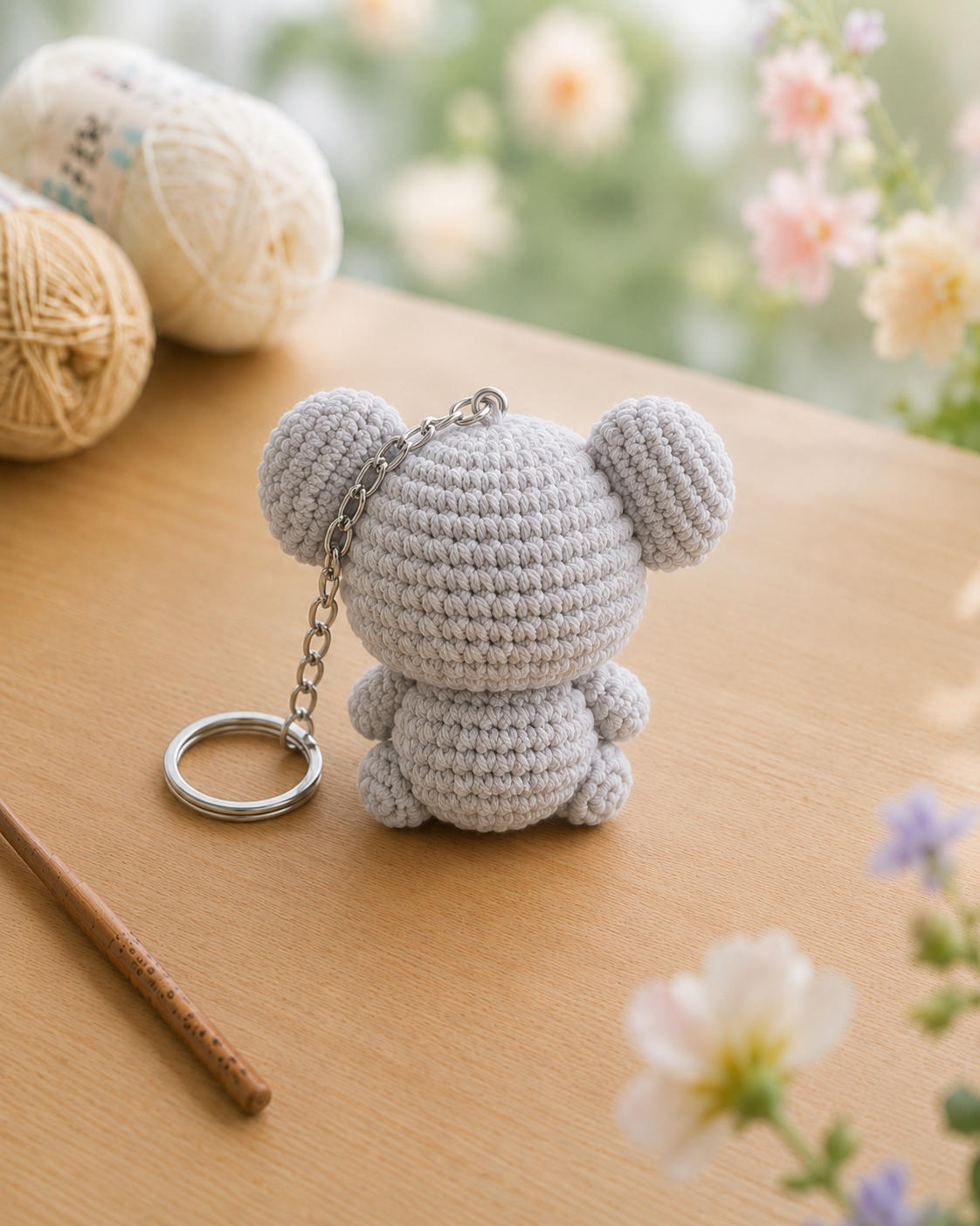 Handmade Crochet Koala Keychain | Adorable Australian Animal Bag Charm & Keyring