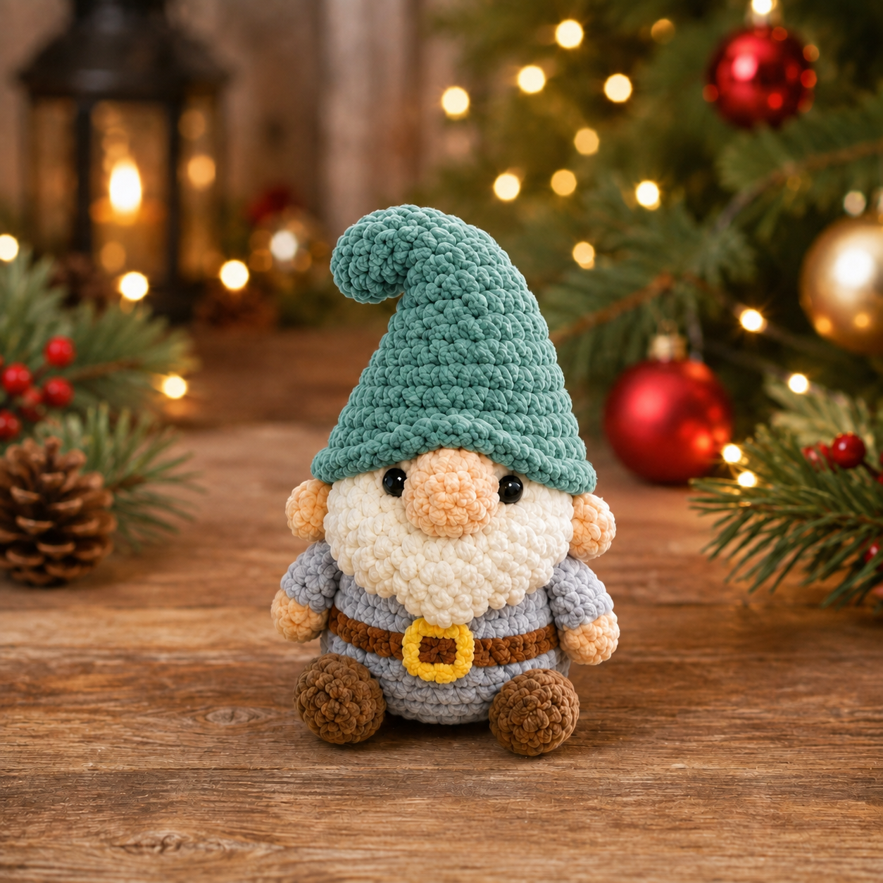 Handmade Crochet Christmas Gnome Plushie Collection | Festive Winter Amigurumi Stuffed Toy Set