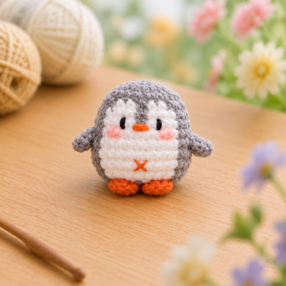 Handmade Crochet Chef Penguin Plushie Collection | Soft Milk Cotton Amigurumi Stuffed Animal Set