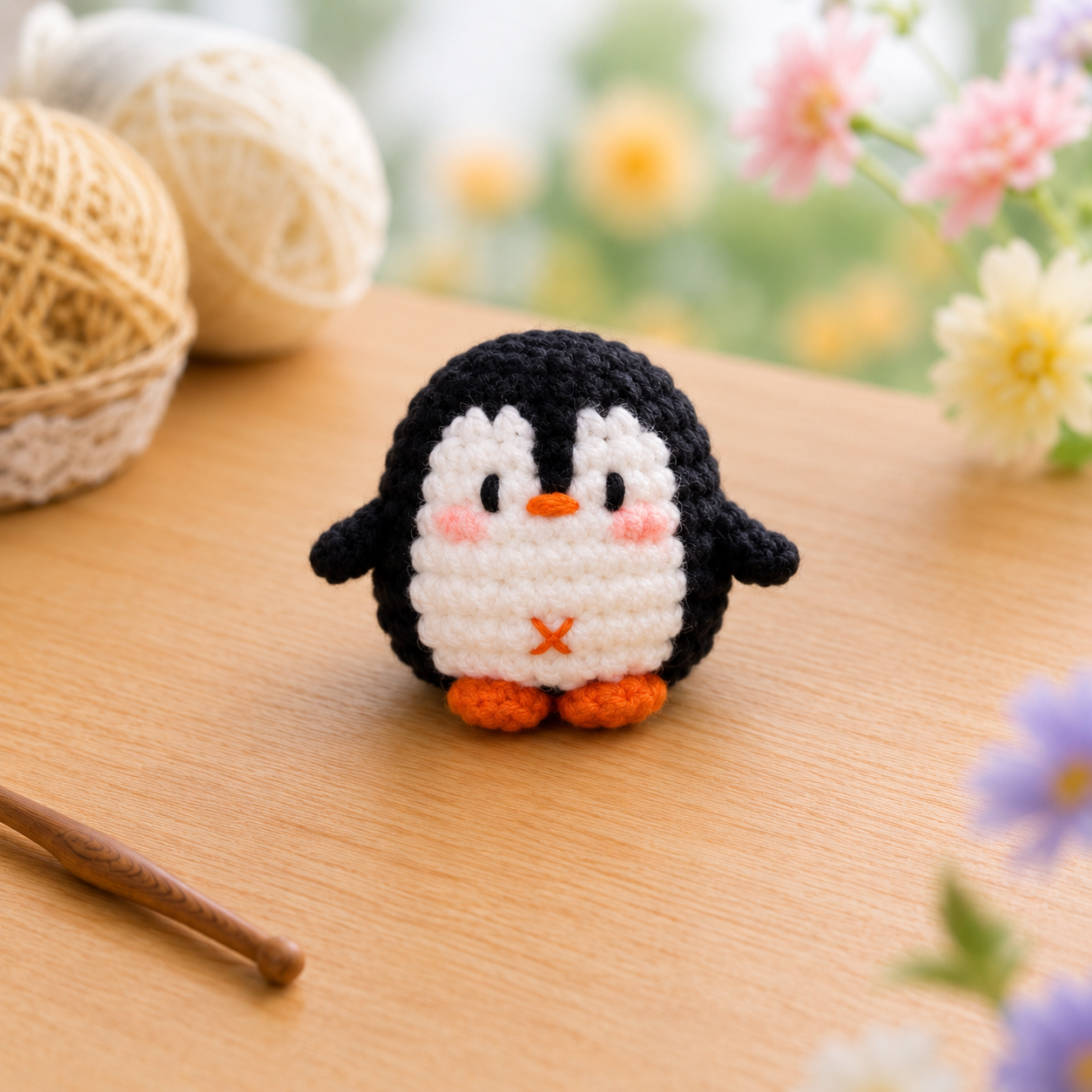 Handmade Crochet Chef Penguin Plushie Collection | Soft Milk Cotton Amigurumi Stuffed Animal Set