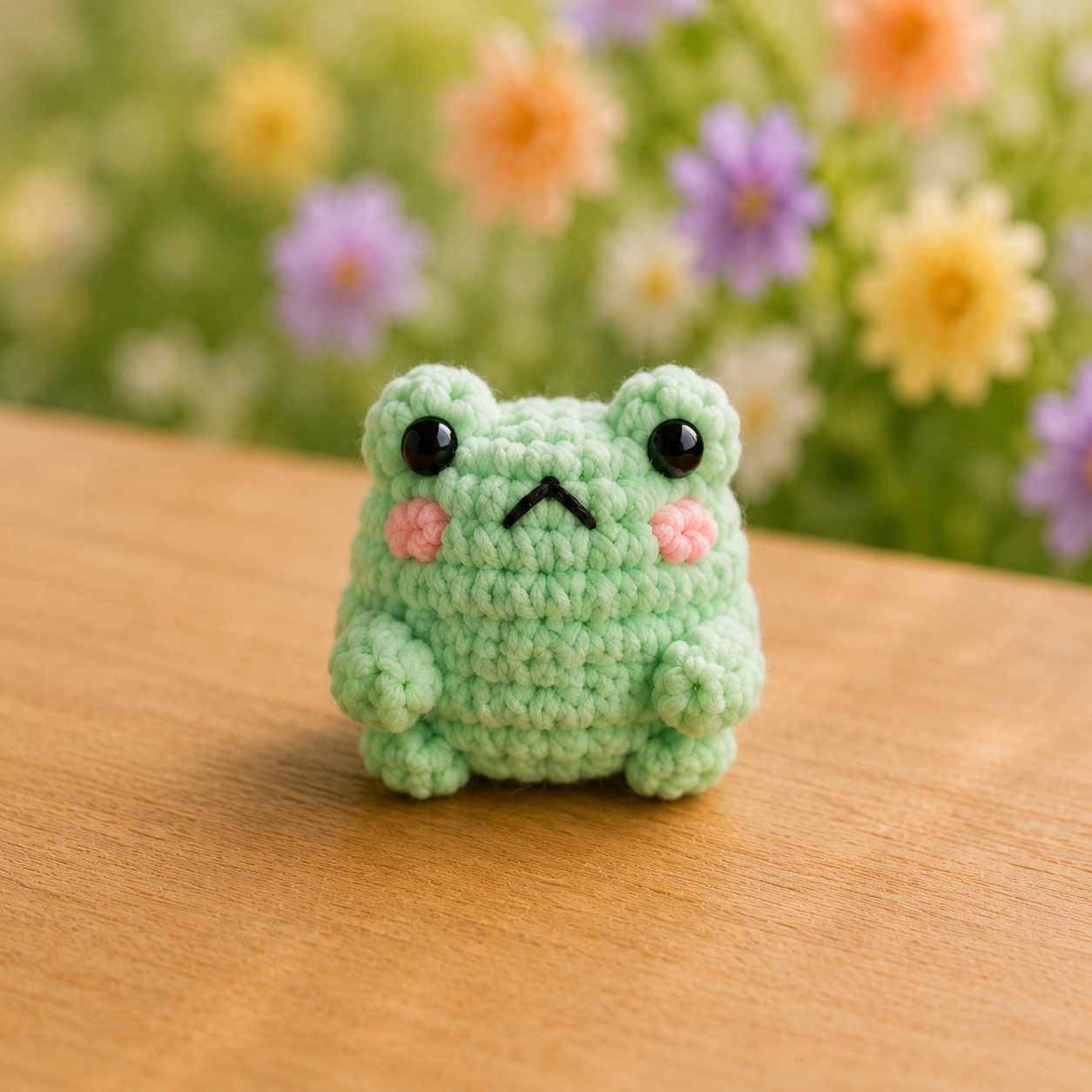 Handmade Crochet Cute Frog Plushie Collection | Soft Velvet Amigurumi Stuffed Animal Set