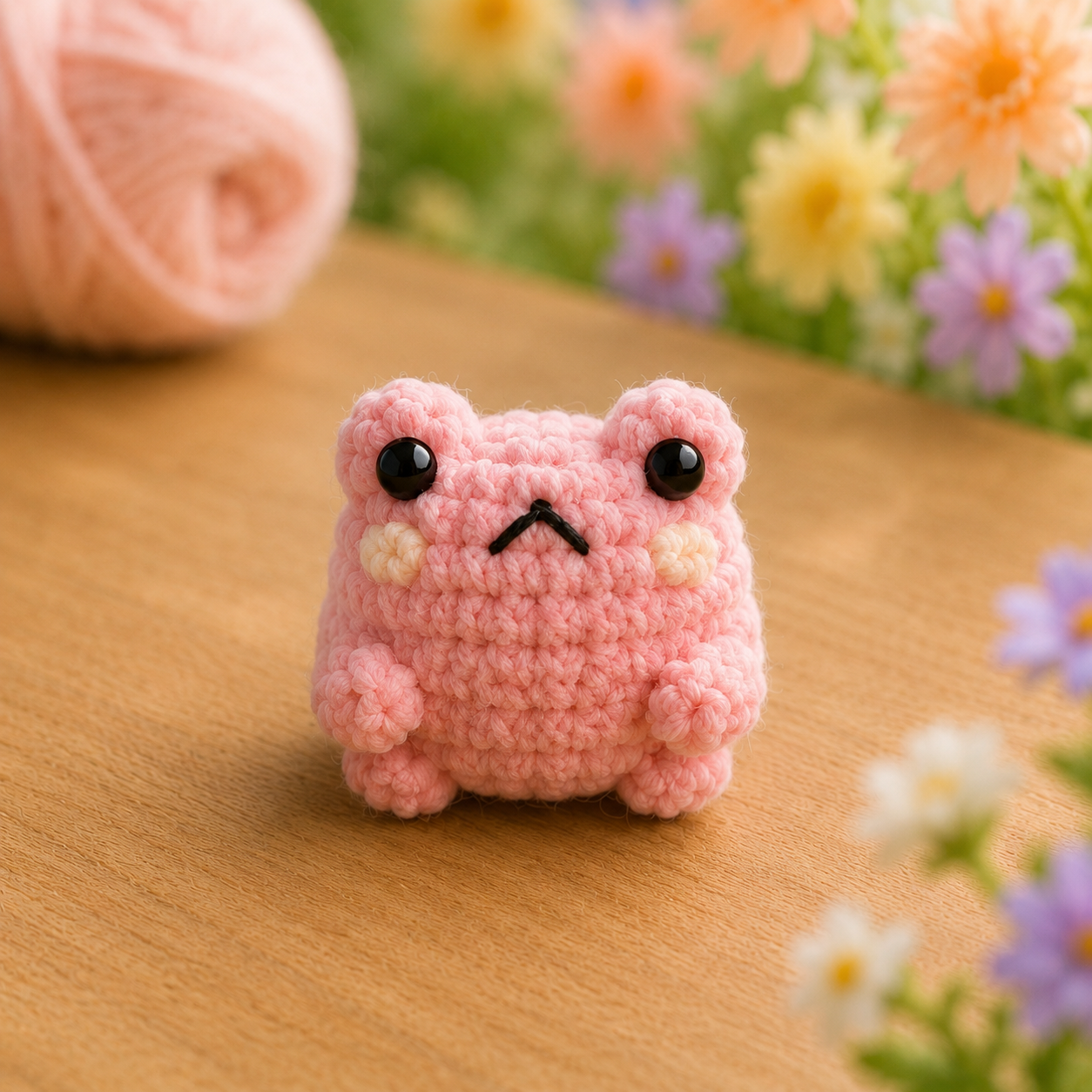 Handmade Crochet Cute Frog Plushie Collection | Soft Velvet Amigurumi Stuffed Animal Set