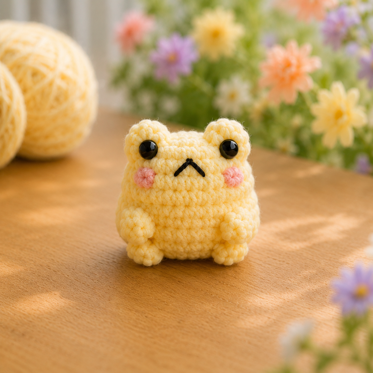 Handmade Crochet Cute Frog Plushie Collection | Soft Velvet Amigurumi Stuffed Animal Set