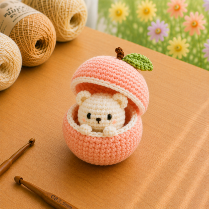 Handmade Crochet Fruit Pod Animals Plushie Collection | Surprise Amigurumi Stuffed Toy Set