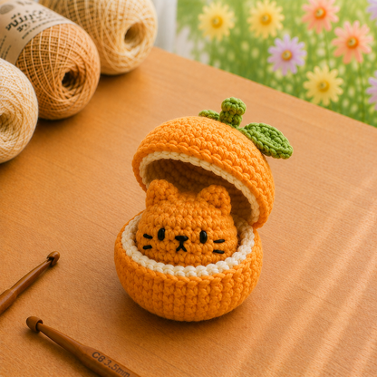 Handmade Crochet Fruit Pod Animals Plushie Collection | Surprise Amigurumi Stuffed Toy Set