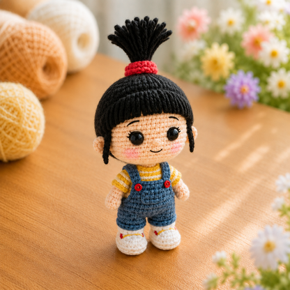 Handmade Crochet Agnes Doll from Minions | Soft Milk Cotton Amigurumi Stuffed Toy