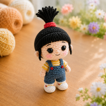 Handmade Crochet Agnes Doll from Minions | Soft Milk Cotton Amigurumi Stuffed Toy