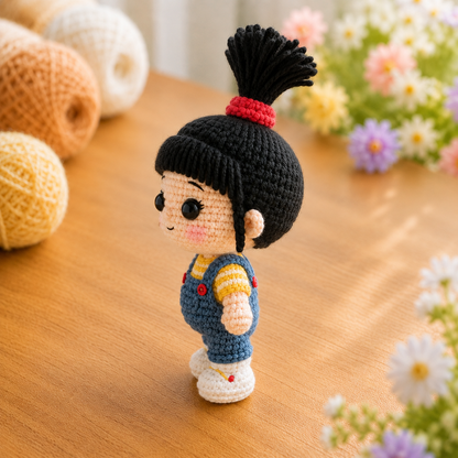 Handmade Crochet Agnes Doll from Minions | Soft Milk Cotton Amigurumi Stuffed Toy