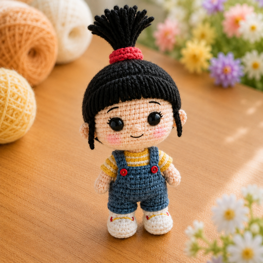 Handmade Crochet Agnes Doll from Minions | Soft Milk Cotton Amigurumi Stuffed Toy