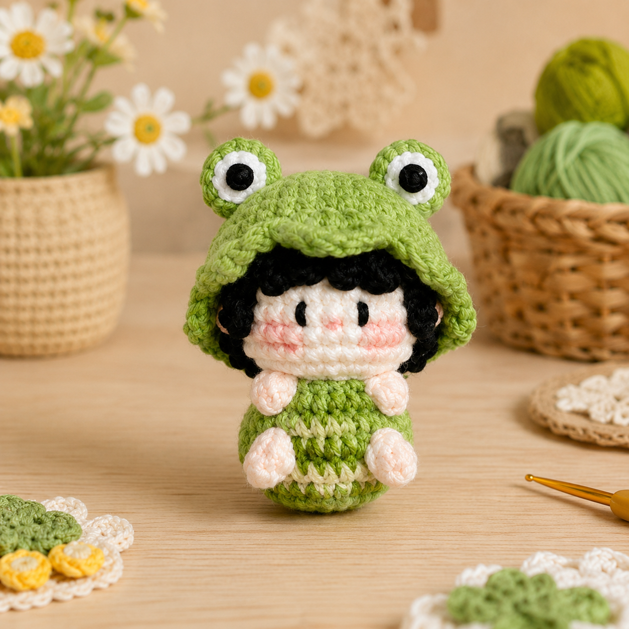 Handmade Crochet Animal Costume Doll Plushie Collection | Soft Milk Cotton Amigurumi Stuffed Toy