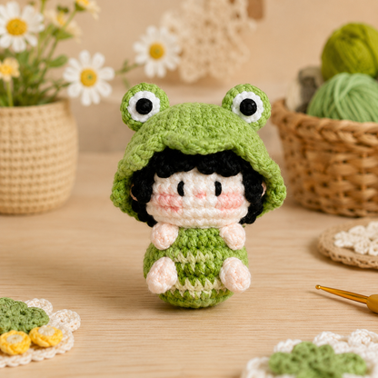 Handmade Crochet Animal Costume Doll Plushie Collection | Soft Milk Cotton Amigurumi Stuffed Toy