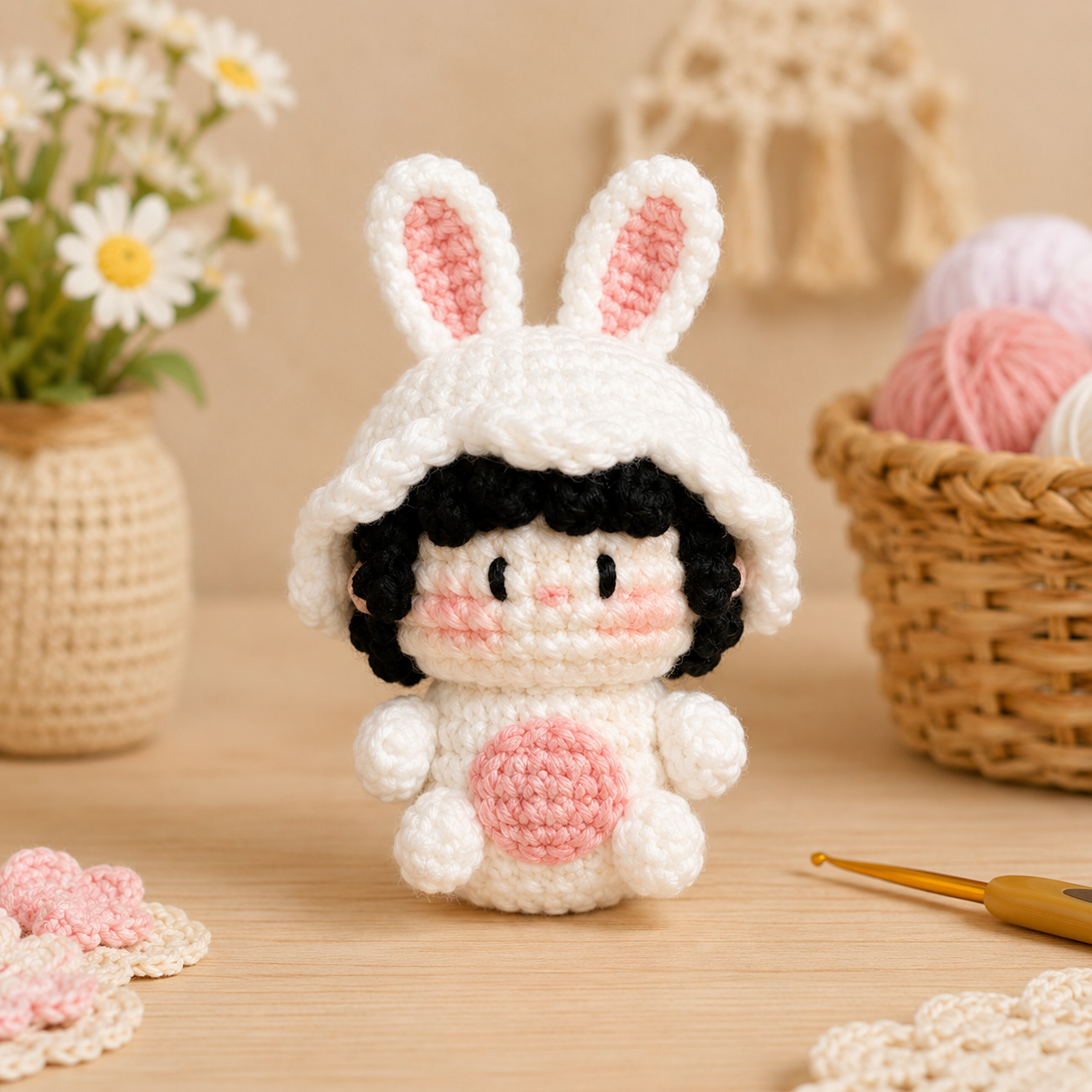 Handmade Crochet Animal Costume Doll Plushie Collection | Soft Milk Cotton Amigurumi Stuffed Toy