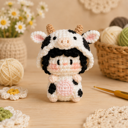 Handmade Crochet Animal Costume Doll Plushie Collection | Soft Milk Cotton Amigurumi Stuffed Toy