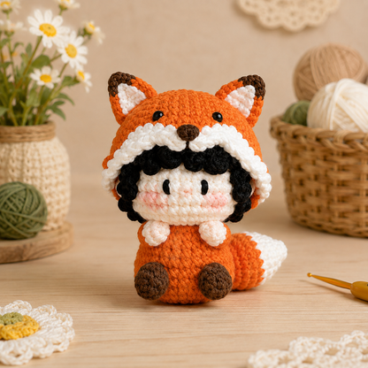 Handmade Crochet Animal Costume Doll Plushie Collection | Soft Milk Cotton Amigurumi Stuffed Toy
