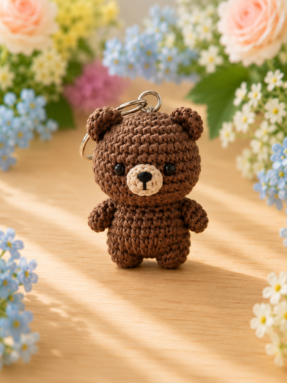 Handmade Crochet We Bare Bears Keychain Set (Grizz, Panda & Ice Bear) | Amigurumi Bag Charms
