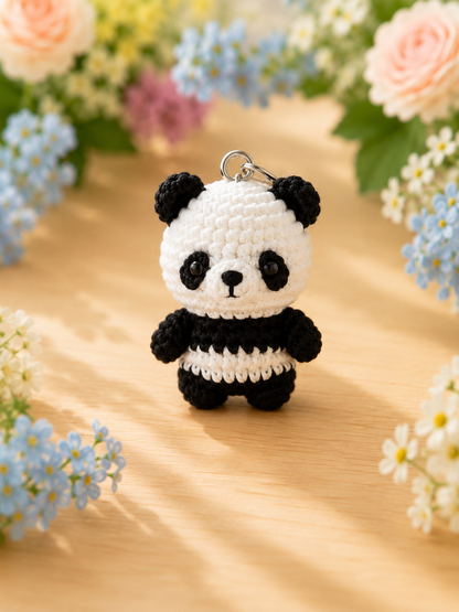 Handmade Crochet We Bare Bears Keychain Set (Grizz, Panda & Ice Bear) | Amigurumi Bag Charms