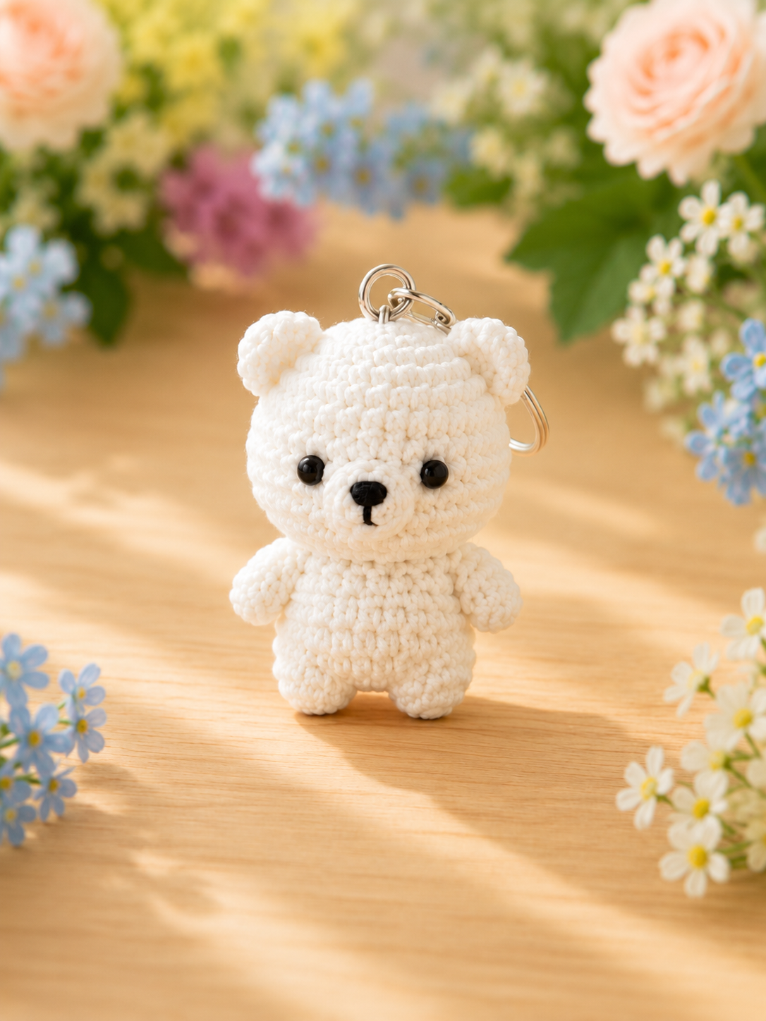 Handmade Crochet We Bare Bears Keychain Set (Grizz, Panda & Ice Bear) | Amigurumi Bag Charms