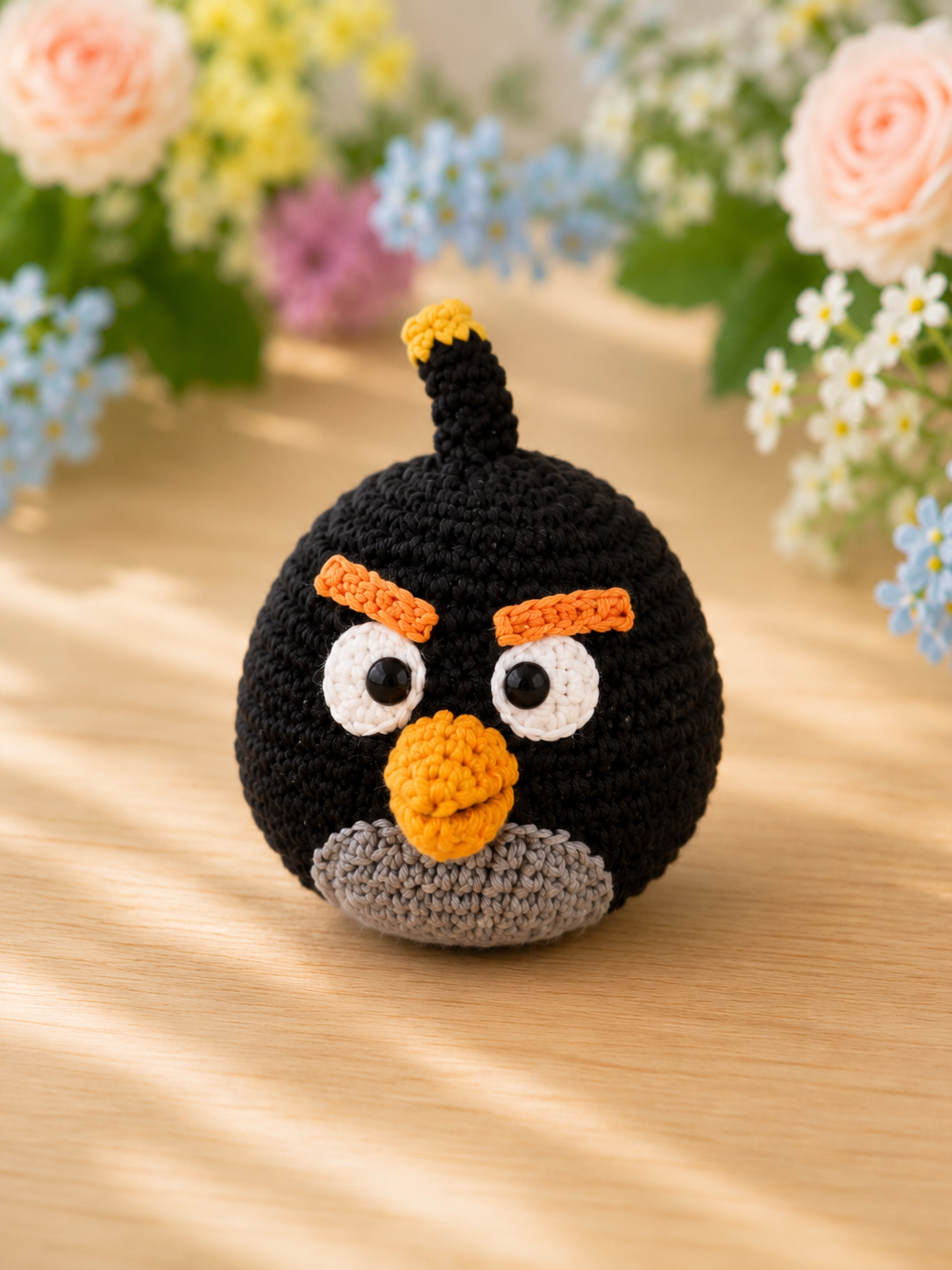 Handmade Crochet Angry Birds Plush Collection | Amigurumi Toy & Bag Charms Set