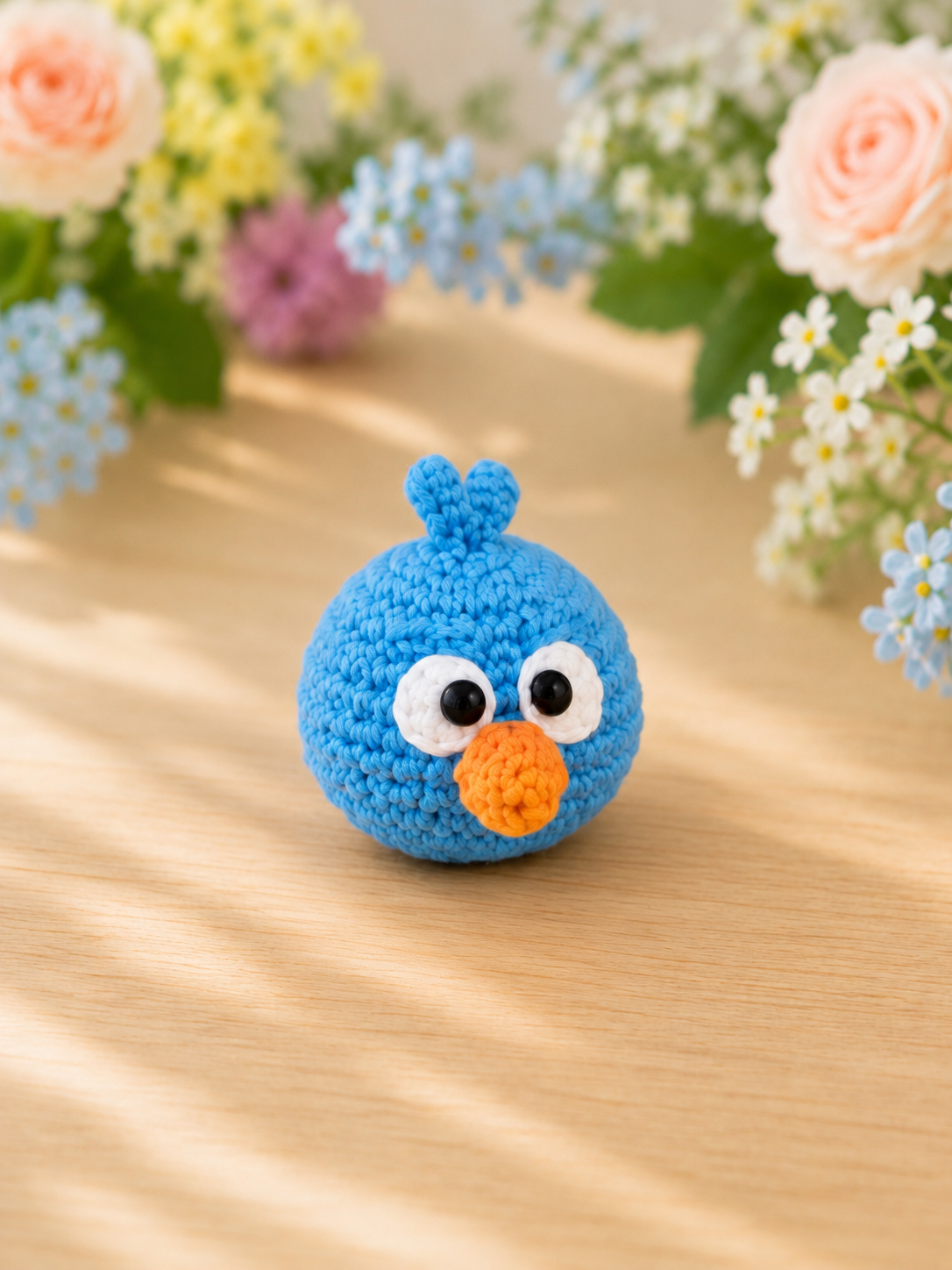 Handmade Crochet Angry Birds Plush Collection | Amigurumi Toy & Bag Charms Set