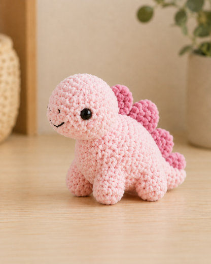 Handmade Crochet Dinosaur Plushies Collection | Soft Velvet Amigurumi Stuffed Animal Toys