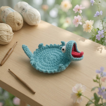 Funny Squashed Animal Crochet Coasters | Flattened Amigurumi Mug Rugs