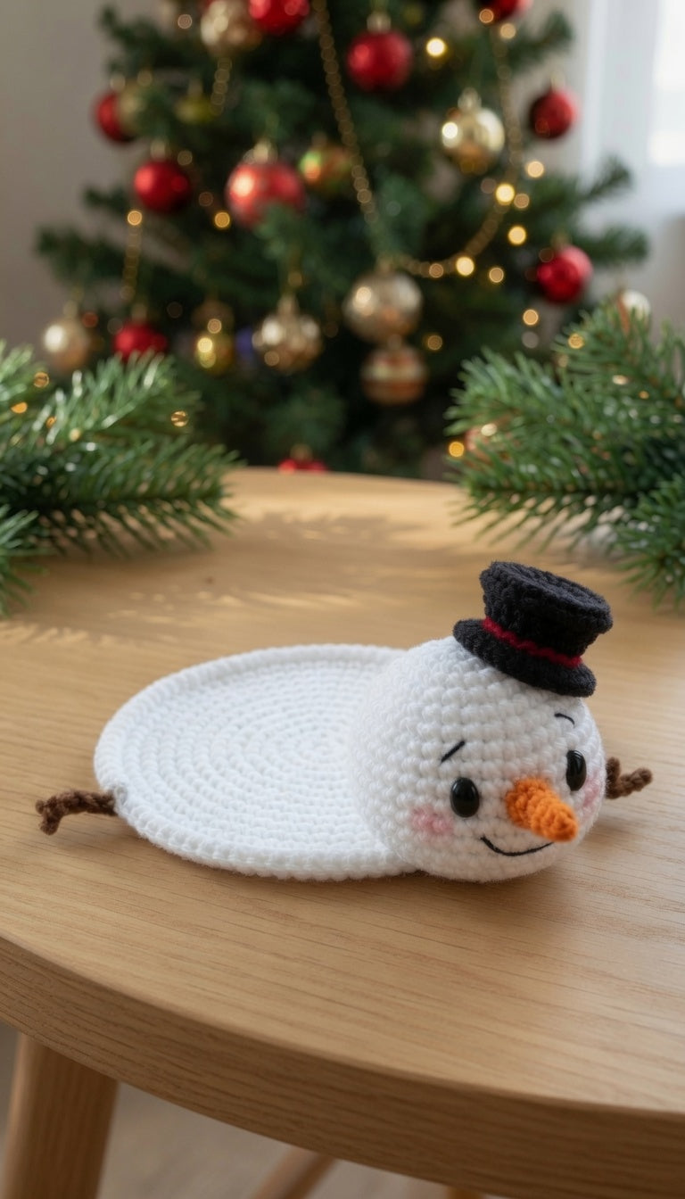 Funny Squashed Christmas Coasters | 3D Santa, Reindeer & Snowman Mug Rugs