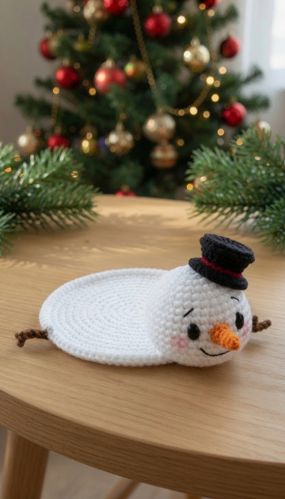 Funny Squashed Christmas Coasters | 3D Santa, Reindeer & Snowman Mug Rugs