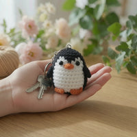 Adorable Crochet Penguin Keychain | Handmade Amigurumi Animal Bag Charm