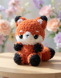 Fluffy Red Panda Crochet Plushie | Velvet Amigurumi Stuffed Animal Toy