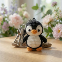 Adorable Crochet Penguin Keychain | Handmade Amigurumi Winter Bag Charm