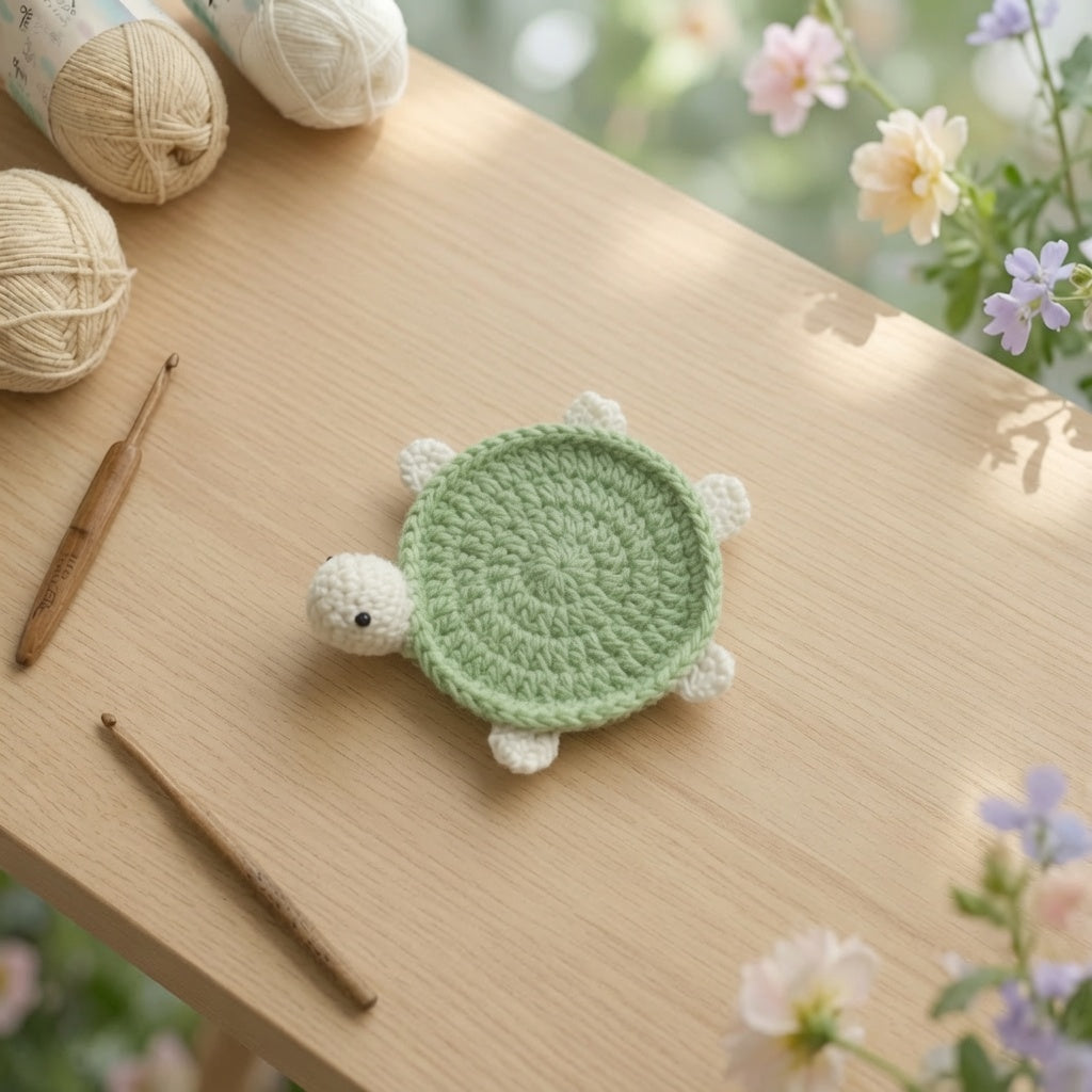 Funny Squashed Animal Crochet Coasters | Flattened Amigurumi Mug Rugs