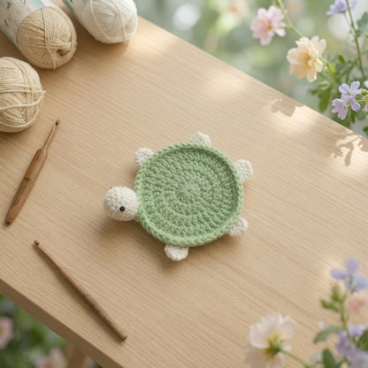 Funny Squashed Animal Crochet Coasters | Flattened Amigurumi Mug Rugs