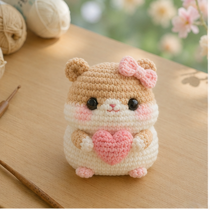 Handmade Crochet Hamster Plushie Collection | Soft Milk Cotton Amigurumi Stuffed Animal Set