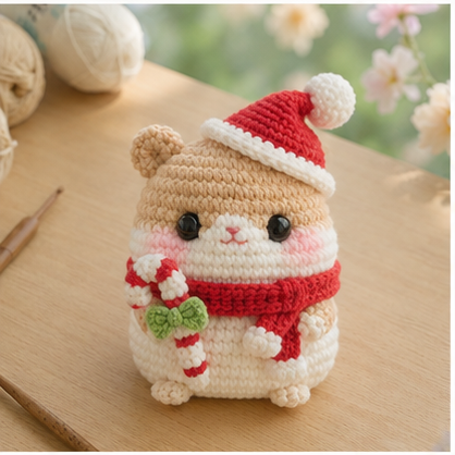 Handmade Crochet Hamster Plushie Collection | Soft Milk Cotton Amigurumi Stuffed Animal Set