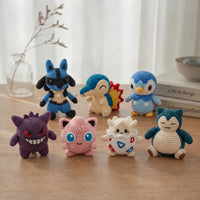 Crochet Mini Monster Set — Cute Collectible Creature Figures, Handmade Kawaii Critter Gift